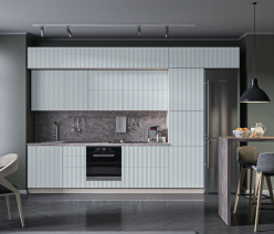 Кухня Регина Джаз МДФ Светло-серый