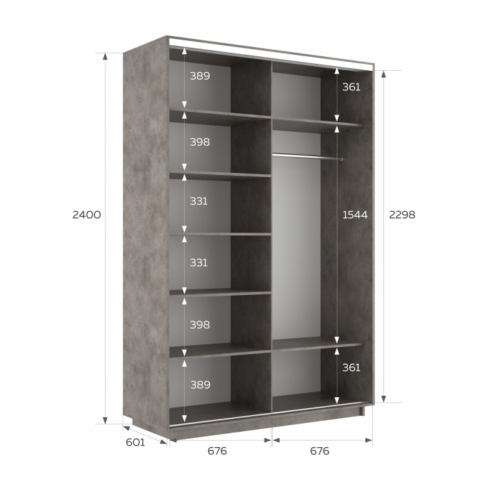 Шкафы-купе 2-х дверные, Шкаф-купе Экспресс 2-х дверный Фотопечать Шары Стекла 140х60х240
