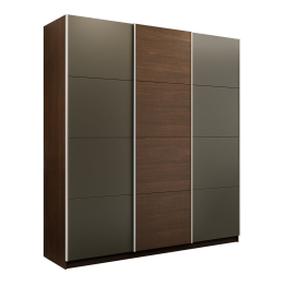 Шкаф-купе Эста 3-х дверный ДСП/Стекла хаки/Доводчик 240х66х240