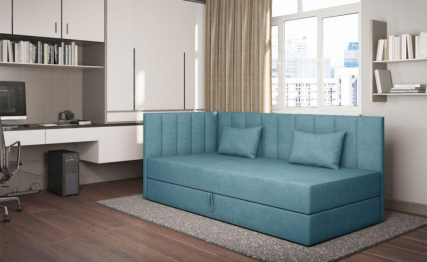 Кровать Уголок в базовых тканях, 90х200