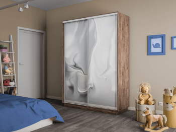 Шкаф-купе Экспресс 2-х дверный Фотопечать Шелк Стекла 120х60х240