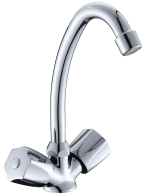 Смесители, СМЕСИТЕЛЬ ДЛЯ КУХНИ GLAN двухрычажный, цвет хром