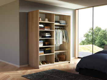 Шкаф-купе Экспресс 2-х дверный Фотопечать Шары Стекла 120х60х240