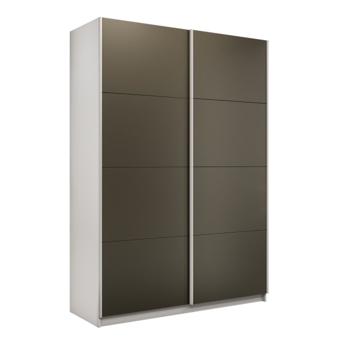 Шкафы-купе 2-х дверные, Шкаф-купе Прайм 2-х дверный Стекла хаки/Доводчики 120х57х230