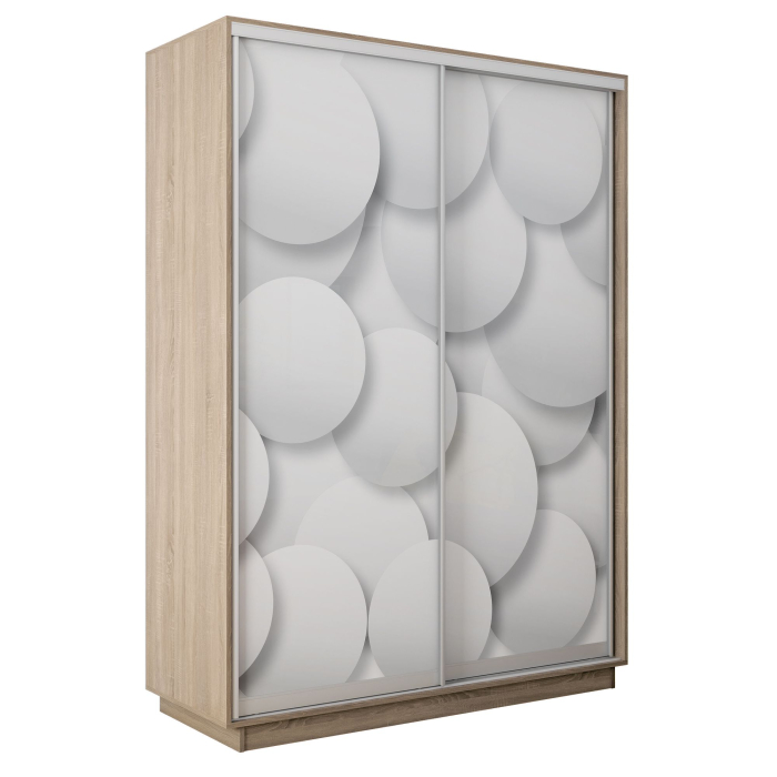 Шкафы-купе 2-х дверные, Шкаф-купе Экспресс 2-х дверный Фотопечать Шары Стекла 140х60х220