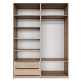 Распашной шкаф Локер 800+800 с ящиками и полками слева