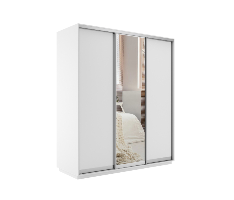 Шкафы-купе, Шкаф-купе Экспресс Медиум (1 зеркало) трио 2200 x 2100 x 600