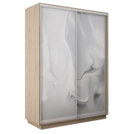 Шкаф-купе Экспресс 2-х дверный Фотопечать Шелк Стекла 120х45х240