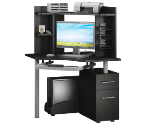 Техно компьютерный стол 900*900 Дуб Феррара угловой с выдвижной клавиатурой