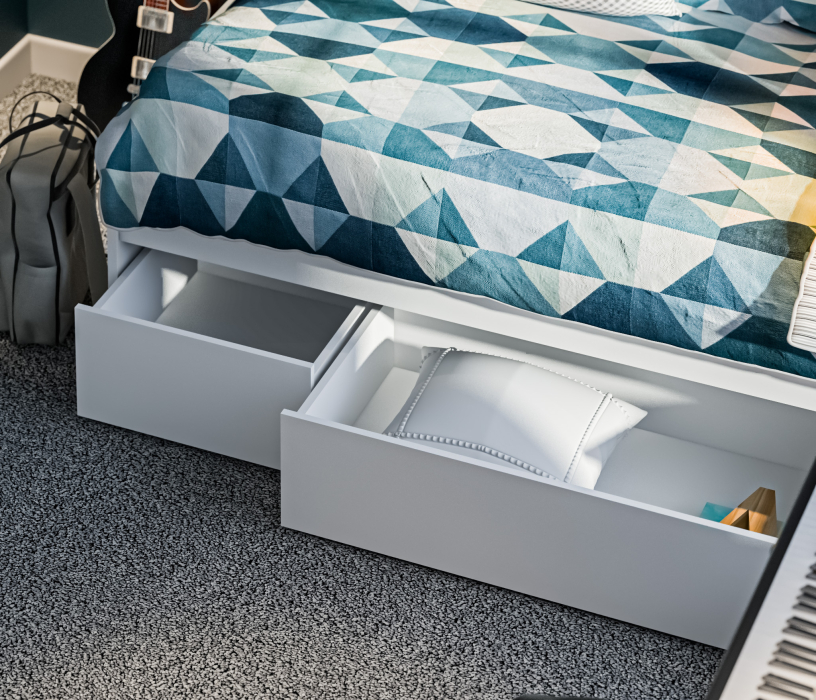 Кровати 90 см, Терра Кровать СБ-3149/1 с ящиками, основание СБ-3343 в подарок!