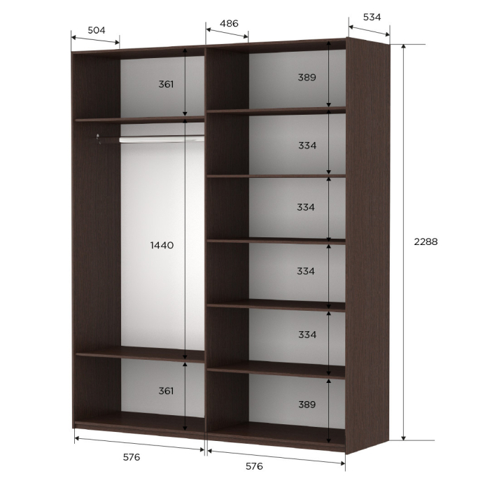 Шкафы-купе 2-х дверные, Шкаф-купе Прайм 2-х дверный ДСП/Стекло пудра/Доводчики 160х57х230