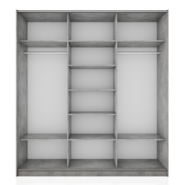 Шкаф-купе Прайм 3-х дверный Стекла белые/ДСП/Доводчики 210х57х230