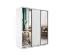 Шкафы-купе, Шкаф-купе Экспресс Медиум (2 зеркала) трио 2200 x 2100 x 600