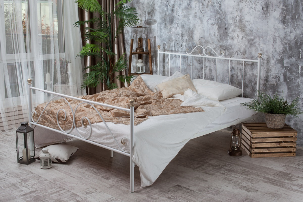 Кованые кровати, Кованая кровать Оливия 1.6 с двумя спинками