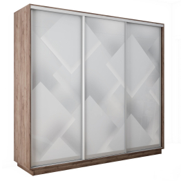 Шкаф-купе Экспресс 3-х дверный Фотопечать Квадрат Стекла 240х45х240