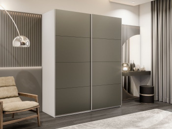 Шкаф-купе Эста 2-х дверный Стекла хаки/Доводчик 180х66х240