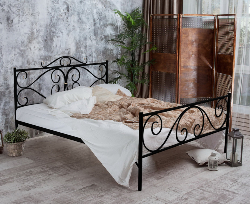 Кованые кровати, Кованая кровать Валенсия 1.8 с двумя спинками
