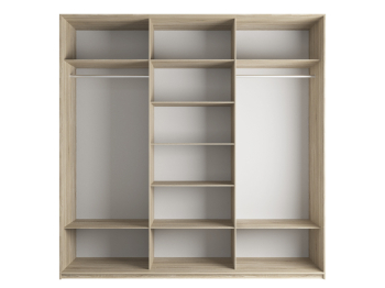 Шкаф-купе Эста Трио Стекло белое 270х66х240