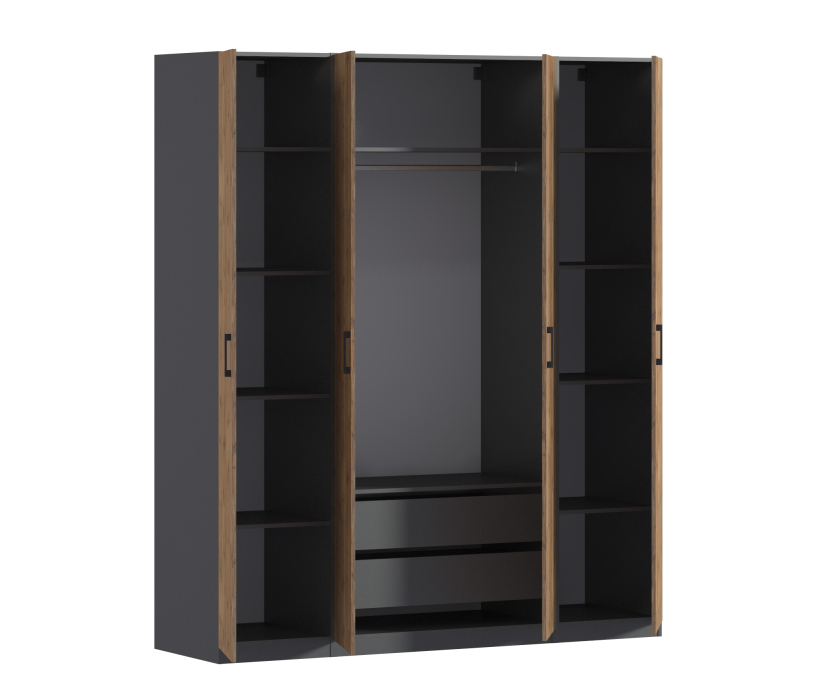 Для одежды, Шкаф четырехдверный Макс 2000 мм, вариант №1 (ЛДСП)