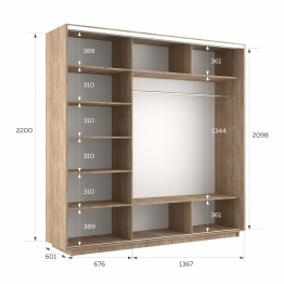 Шкаф-купе Экспресс 3-х дверный Фотопечать Шелк Стекла 210х60х220
