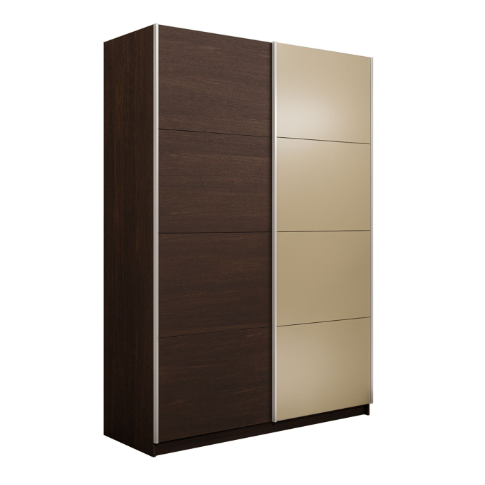 Шкафы-купе 2-х дверные, Шкаф-купе Прайм 2-х дверный ДСП/Стекло фисташка/Доводчики 120х57х230