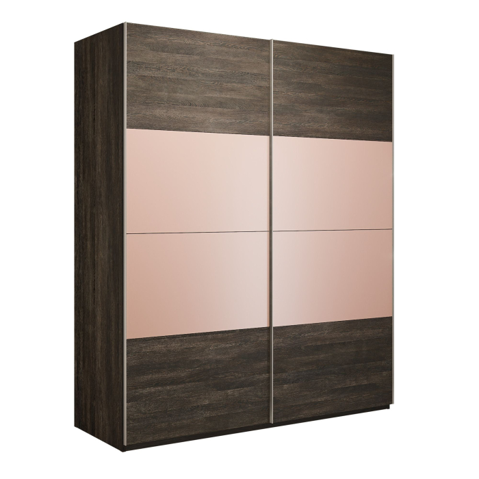 Шкафы-купе 2-х дверные, Шкаф-купе Эста 2-х дверный ДСП/Стекла пудра/Доводчик 160х66х240