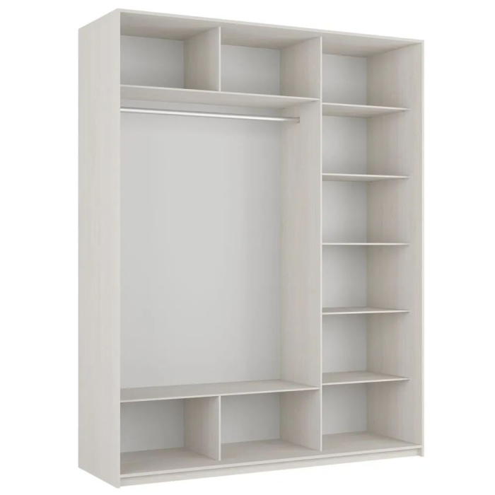 Шкафы-купе 3-х дверные, Шкаф-купе Прайм 3-х дверный Стекла хаки/ДСП/Доводчики 210х57х230