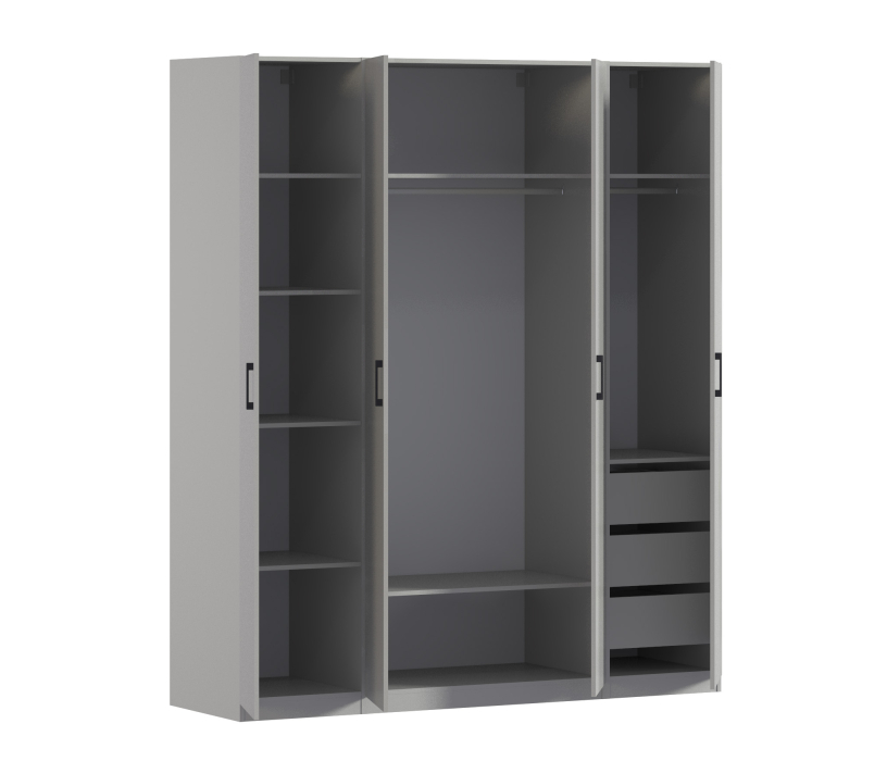 Для одежды, Шкаф четырехдверный Макс 2000 мм, вариант №4 (ЛДСП)