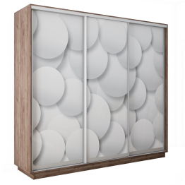 Шкаф-купе Экспресс 3-х дверный Фотопечать Шары Стекла 180х60х220