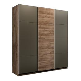 Шкаф-купе Эста 3-х дверный ДСП/Стекла хаки/Доводчик 300х66х240