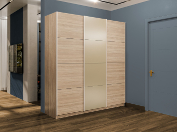 Шкаф-купе Прайм 3-х дверный Стекла фисташка/ДСП/Доводчики 210х57х230