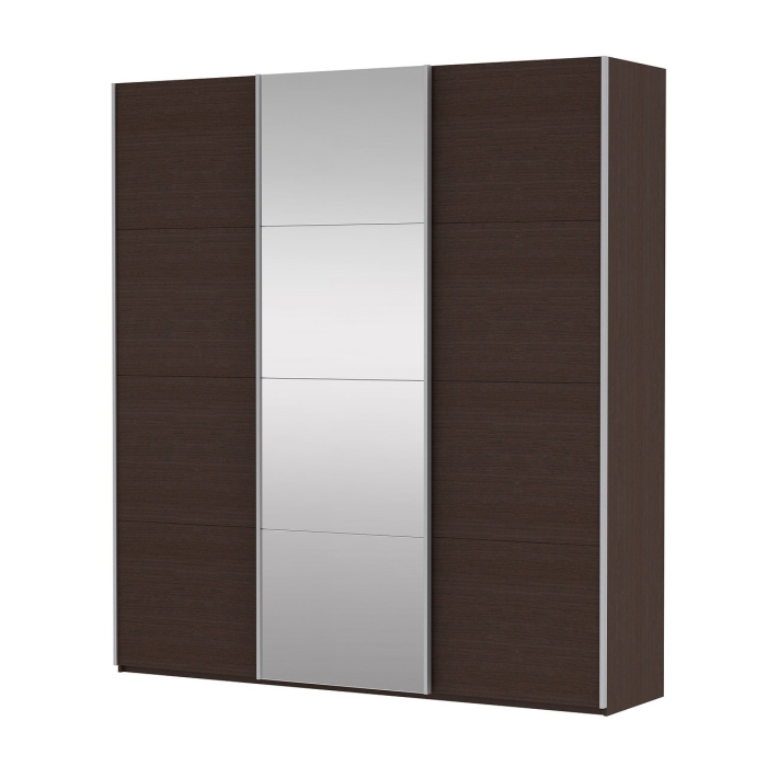 Шкафы-купе 3-х дверные, Шкаф Прайм трио 2ДСП+1зеркало 2300 х 1800 х 570