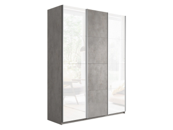 Шкаф-купе Прайм 3-х дверный Стекла белые/ДСП/Доводчики 180х57х230