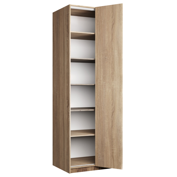 Шкафы распашные, Шкаф складной Е1 Локер ("Гармошка" с системой Push to Move/Правый)81х52.5х220 см, с полками