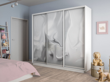 Шкаф-купе Экспресс 3-х дверный Фотопечать Шелк Стекла 180х60х240