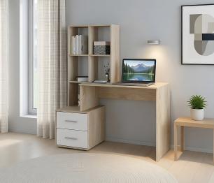 Стол Мамбо СБ-2998 Дуб Сонома/Белый