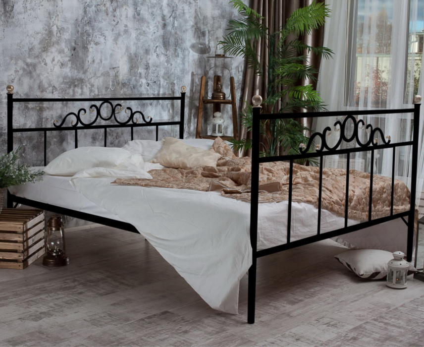Кованые кровати, Кованая кровать Сандра1.6 с двумя спинками