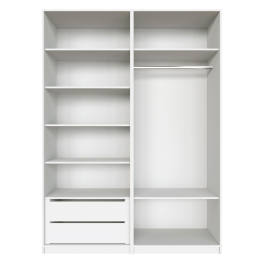 Распашной шкаф Локер 800+800 (Гармошка) с полками и ящиками слева