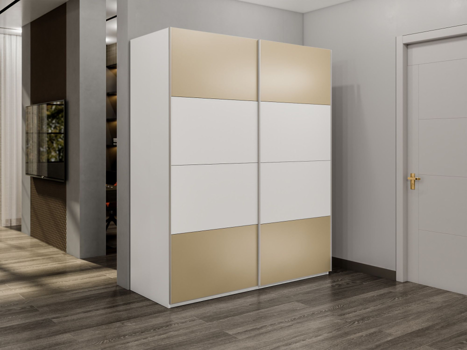 Шкафы-купе 2-х дверные, Шкаф-купе Эста 2-х дверный ДСП/Стекла фисташка/Доводчик 180х66х240