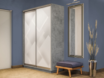 Шкаф-купе Экспресс 2-х дверный Фотопечать Квадрат Стекла 140х60х240