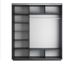 Шкаф-купе Экспресс Медиум (2 зеркала) трио 2400 x 2100 x 600