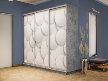 Шкаф-купе Экспресс 3-х дверный Фотопечать Шары Стекла 180х45х240