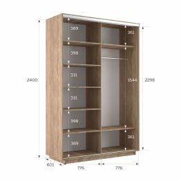 Шкаф-купе Экспресс 2-х дверный Фотопечать Шары Стекла 160х60х240