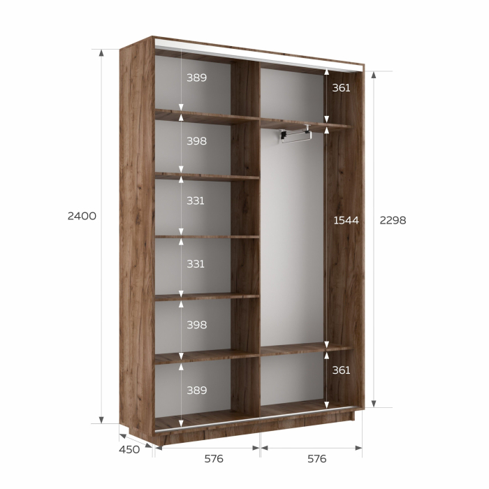 Шкафы-купе 2-х дверные, Шкаф-купе Экспресс 2-х дверный Фотопечать Шелк Стекла 120х45х240
