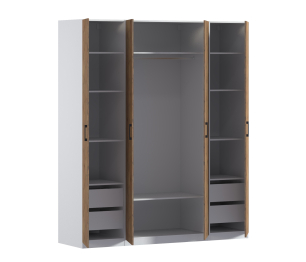 Шкаф четырехдверный Макс 2000 мм, вариант №2 (ЛДСП)