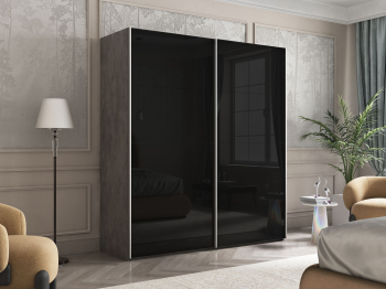 Шкаф Эста дуо Стекло черное 2400 х 2000 х 660