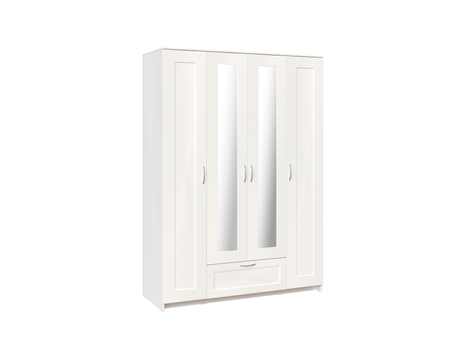 Шкафы распашные, Шкаф 4 двери и 1 ящик СИРИУС 156х59х220 (с 2 зеркалами)