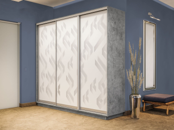 Шкаф-купе Экспресс 3-х дверный Фотопечать Ленты Стекла 180х60х220