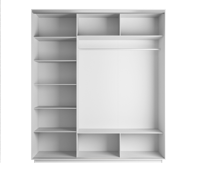 Шкафы-купе, Шкаф-купе Экспресс Медиум (2 зеркала) трио 2200 x 2100 x 600