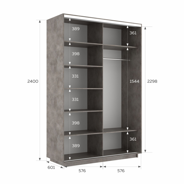 Шкафы-купе 2-х дверные, Шкаф-купе Экспресс 2-х дверный Фотопечать Квадрат Стекла 120х60х240